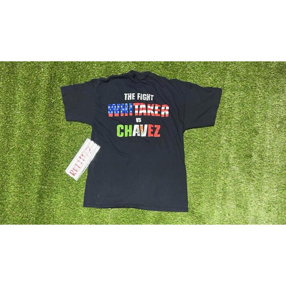 Boxing 1993 Brockum The Fight Whitaker vs Chavez USA Mexico Shirt Vtg XL Alamo